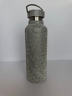 TOMO Bottle Classic Silver Rhinestone Luxury Diamond Water Bottle New